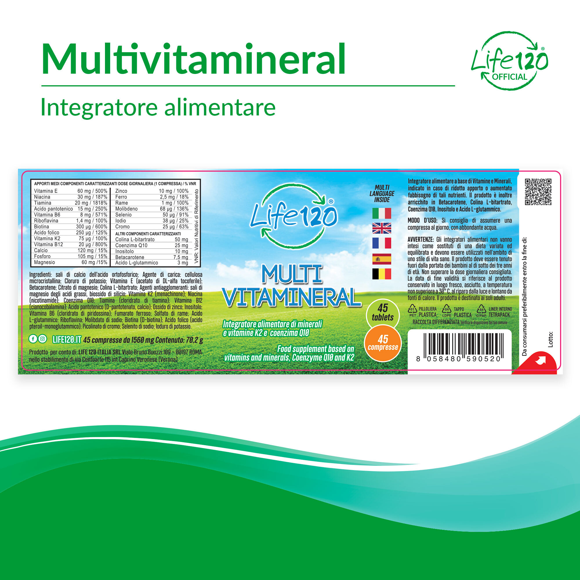 LIFE 120 Multimineral 45 Compresse