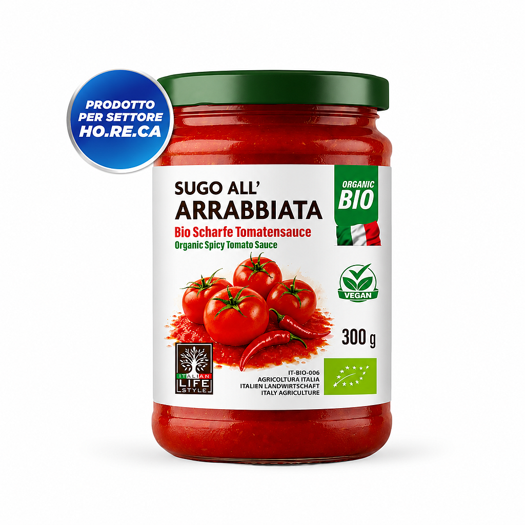 Sugo all'arrabbiata BIO 300g - Regolamento (UE) 2018/848-IT-BIO-14