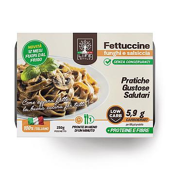 Fettuccine funghi e salsiccia 250g
