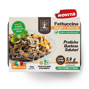 Fettuccine funghi e salsiccia 250g